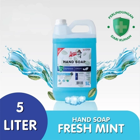 SuperMOM - Hand Soap Fresh Mint Sabun Cuci Tangan 5L