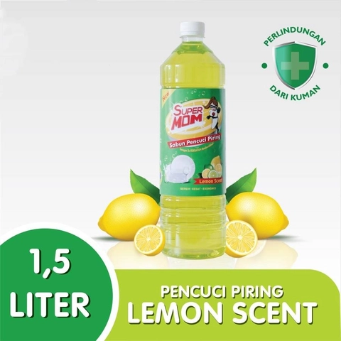 SuperMOM - Sabun Pencuci Piring Active Concentrated 1 5L