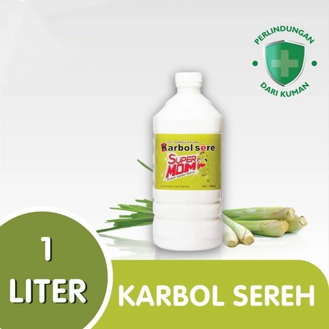 SuperMOM - Karbol Sereh Pembersih Lantai Wangi Anti Bakteri 1 Liter
