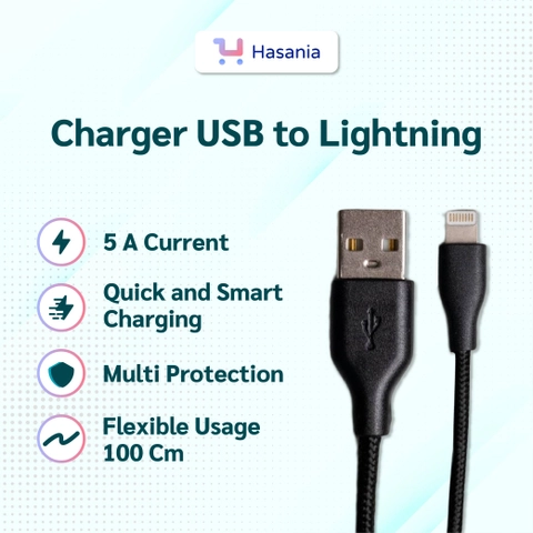 Hasania Elektronik - Kabel Seluler Kepang Nilon Fast Charging