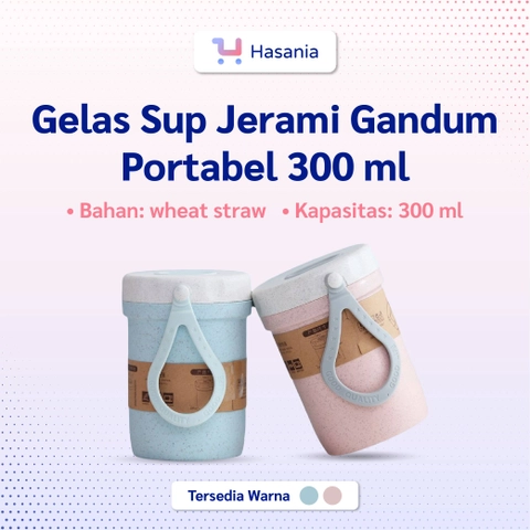 Hasania Home - Mangkok Wheat Straw Dengan Tutup