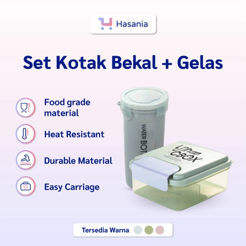 Hasania Home - Set Kotak Bekal Dan Botol Minum