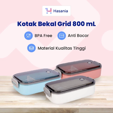 EVM Stockist - Hasania Home - Kotak Bekal Grid 800mL