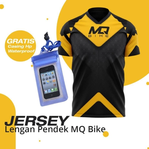 Toko MQ Bike Sepeda - Jersey Pendek Bike for Ibadah Kode 4 Free Casing HP Waterproof