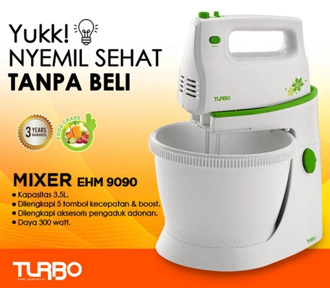 Turbo - Stand Mixer Dengan Mangkok EHM9090