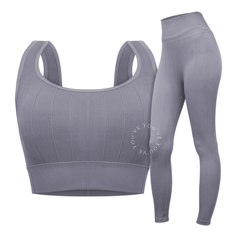 Youhave - Youve Setelan Set Pakaian Baju Olahraga Sport Bra Senam Fitness Sportwear Set Wanita Y00001