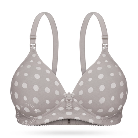 Youhave - Youve YouHave BH Wanita Bra Pakaian Dalam Wanita BH Bra Tanpa Kawat Busa Sedang Polkadot 100167