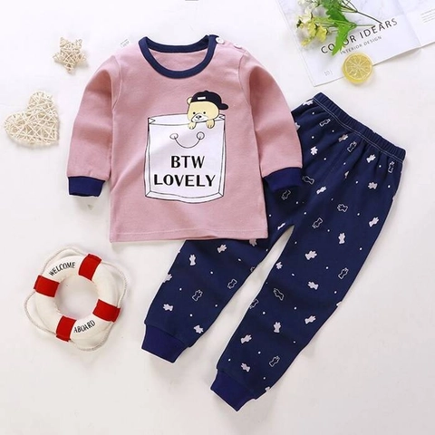 Neira - Setelan Piyama Baju Tidur Anak Katun C39