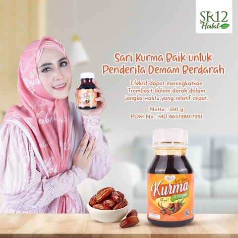 Sari Buah Kurma SR12 Mencegah Anemia Menurunkan Gula Darah Hipertensi Kolesterol Baik untuk DB