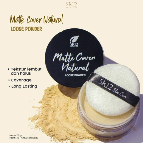 SR12 Skincare - SR12 Skincare - Bedak Tabur Natural Matte Cocok untuk Semua Jenis Kulit Matte Cover Loose Powder