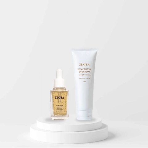 Zlota - Bundling Zlota Glow Serum Dan Low PH Cleanser
