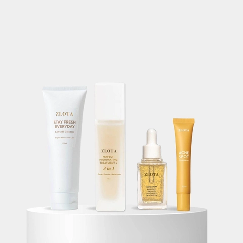 Zlota - Bundling Zlota (Facewash + 3in1 Perfect Hydrating + Serum + Acne Spot)