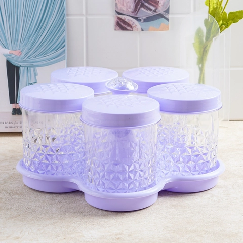 CALISTA - Calista Toples Kristal Lima Daun Oentoeng Toples Set Kue Lebaran 6 in 1