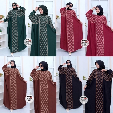 Batik Alfin - Baju wanita Cantik muslim kaftan Nabila model kekinian terbaru