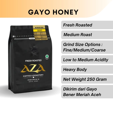 Aza Coffee - Kopi Arabika Gayo Honey Process 250 gr