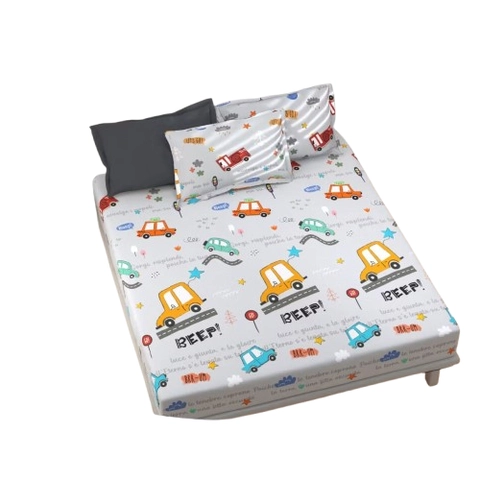 Galeripuko - Sprei Katun Premium Motif BEEP GREY