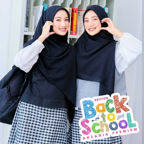 Ansania Premium - Kerudung Hijab Sekolah Segi Empat Bella Syari 130x130