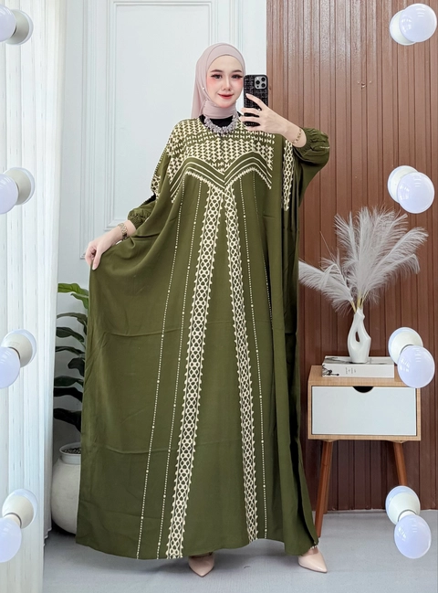 Batik Ayodha - BATIK KAFTAN PUTIK JUMBO