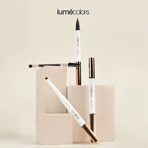 Lumecolors Banten - Lumecolors Eyeliner Eyebrow Eyeconic Duo 2 in 1 brush waterproof