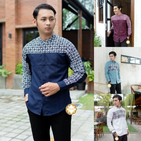 Rambe Batik Indonesia - Kemeja Exclusive Toyobo Fodu Ori Mix Batik Cap K6