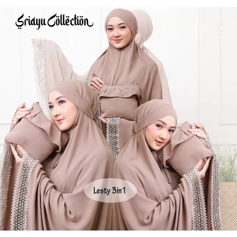 SRIAYU COLLECTION - Mukena Lesty 3 IN 1 Best Seller