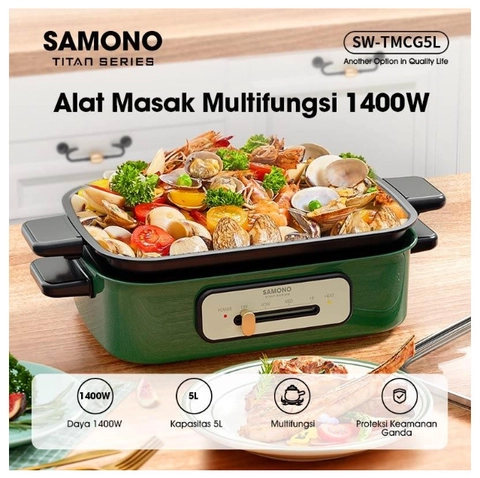 UTAMAMEGA - Samono 5Liter Elektrik Hotpot Multifungsi Alat Panggang SW-TMCG5L
