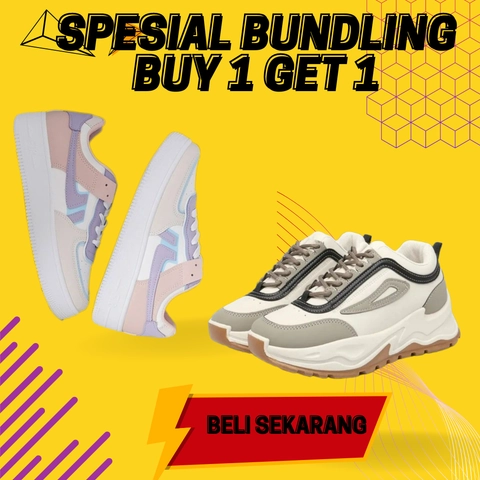 LUXIA - Promo Buy 1 Get 1 Sepatu Kets Sneaker Wanita LBY-03 & LKP-01