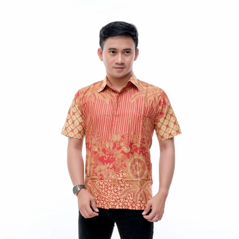 Batik Berjaya - Kemeja lengan pendek atau hem batik ismawa