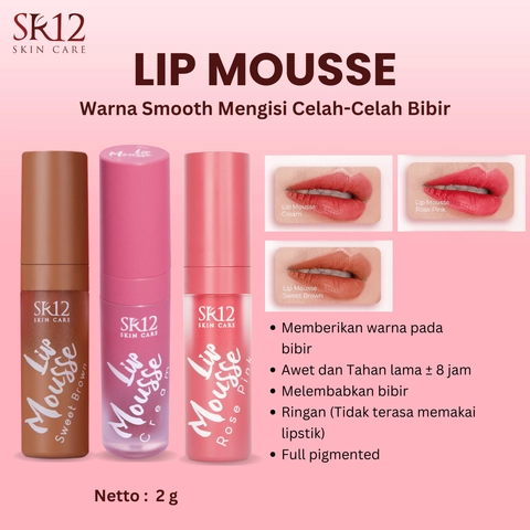 SR12 Lipmousse Ringan Di Bibir Warna Pigmented Tahan Luntur