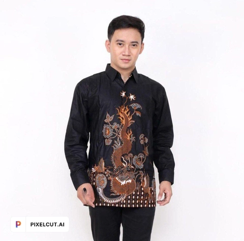 Khisna collection - Kemeja batik pria dewasa motif naga