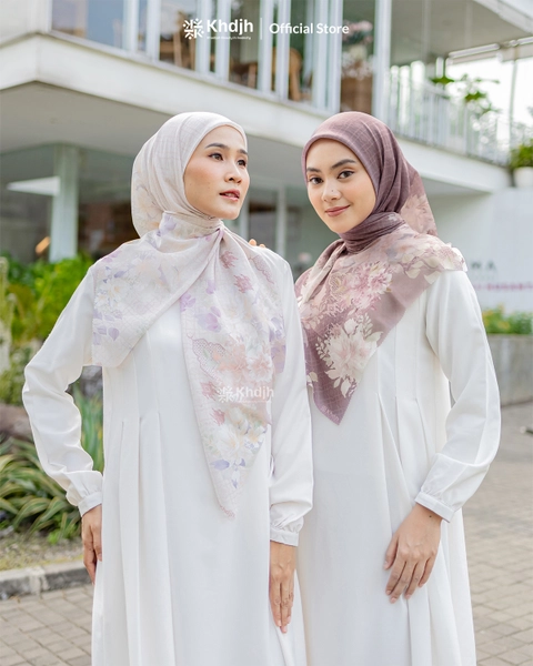 KhadijahLabel - Hijab Jilbab Segi Empat Hijab Voal Scarf Premium Hijab Motif Terbaru Ambrossia