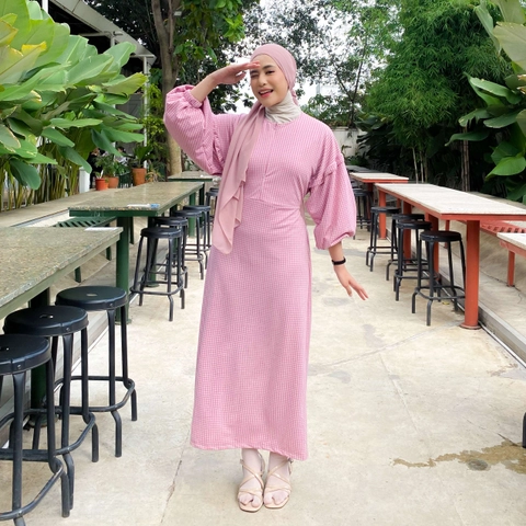 Mybamus Arinka Dress Gamis Motif Kotak