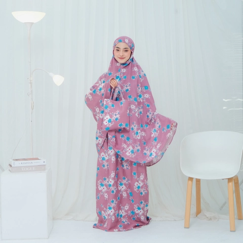[Produk Eksklusif] qaydstoreid - Mukena Dewasa Rayon Motif Novia