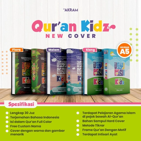 Al Akram Tangerang - AL AKRAM Quran Kids Berwarna A5 Custom Nama