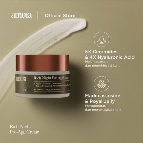 Reglow skincare - AMURA Rich Night PRO-AGE Cream30g