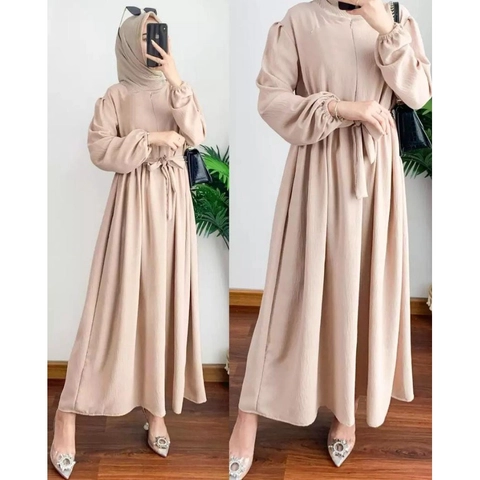 diesa - Gamis Dress Midi Liana Bahan Crinkle M - XXL