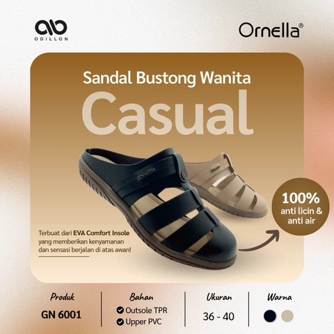 Odillon - Ornella - GN 6001 / Sandal Bustong Wanita Casual