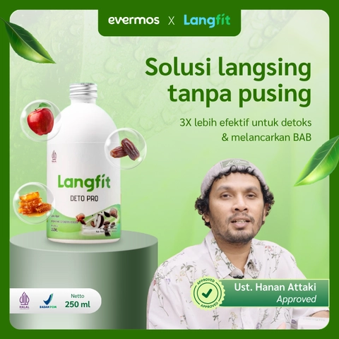 Langfit - Deto Pro Cuka Apel + Madu Stevia Probiotik Chia Seed