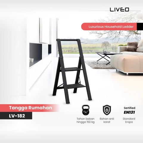 Liveo - Tangga Rumahan Lipat Alumunium LIVEO LV-182 / Ladder 2 Step