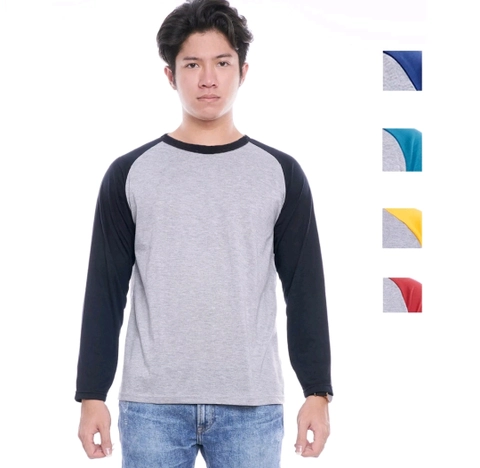 Kaos San - Kaos Raglan Lengan Panjang Allsize dan Jumbo Pria Wanita M-XXXXL