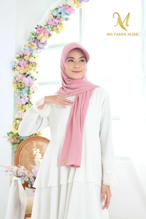 Milyarda Hijab - Pashmina Oval Topi Pasmina Instan Milyarda