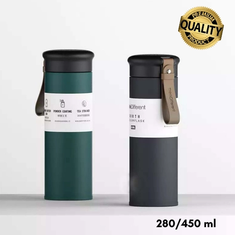 Blooming Deal Termos Think Different Tali Kulit / Tumbler Kopi Premium Thermo Cup 450ml