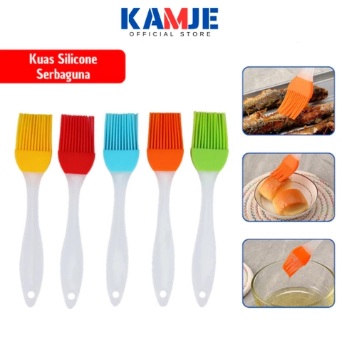 KAMJE Kuas Mentega Kue Oles Silikon Tahan Panas Alat Dapur Serbaguna KMJ072