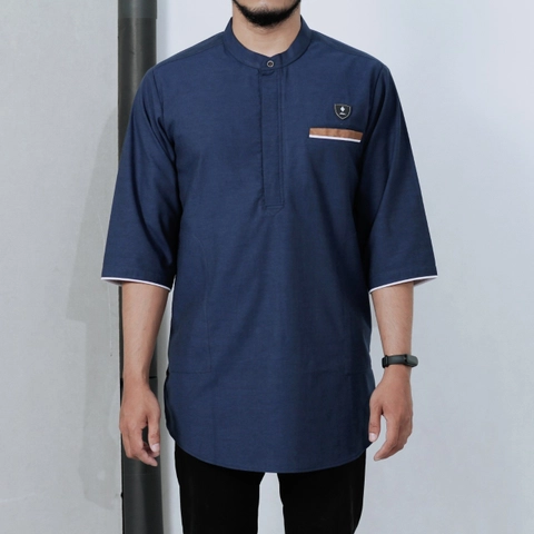 Al liwa official - KOKO KURTA AL-LIWA LENGAN 3/4 BERKUALITAS WARNA NAVY UKURAN M L XL