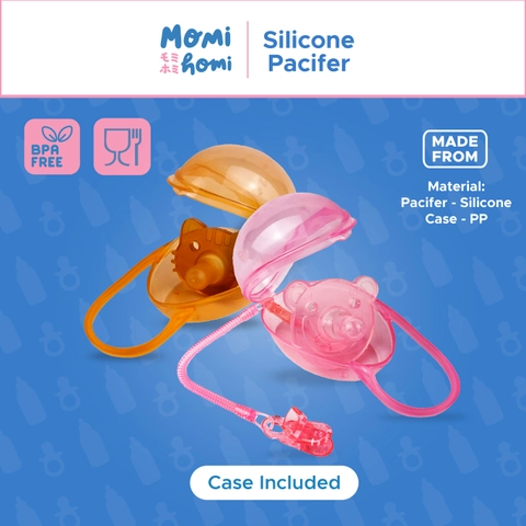 MOMI HOMI teether Dot 01 Empeng Bayi Pacifier mainan perlengkapan baby Empeng Gigitan Bayi