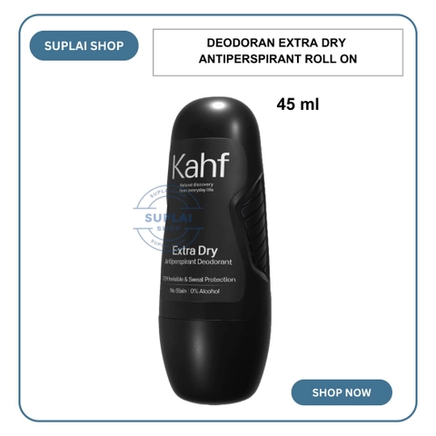 SUPLAI SHOP - Deodoran Keringat Stres Kahf Extra Dry Antiperspirant Roll On