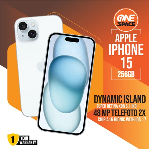 One Space - HP Apple iPhone 15 256GB Garansi Resmi iBox Indonesia