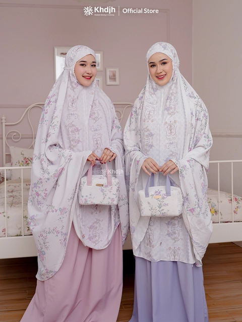 KhadijahLabel - KhadijahLabel - Mukena Daily Dewasa Jumbo Premium 2 in 1 Motif Terbaru Larissa