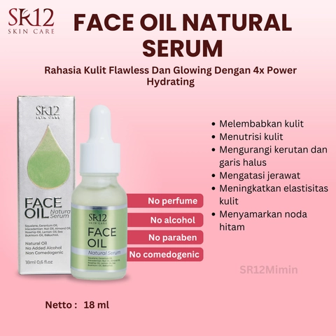SR12 Jawa Barat - SR12 Face Oil Natural Serum 5x Power Hydrating Melembabkan Kulit Dan Antiaging