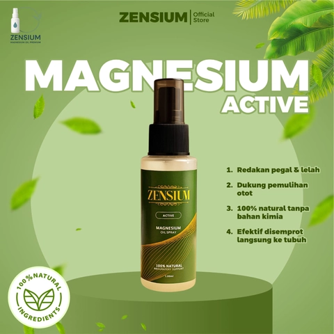 Zensium - zensium Active - Magnesium Oil Spray 100ml Redakan nyeri Sendi/Otot kram cepat meresap